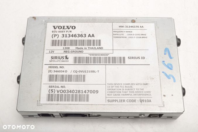 VOLVO S60 II V60 TUNER RADIA 31346363AA - 1