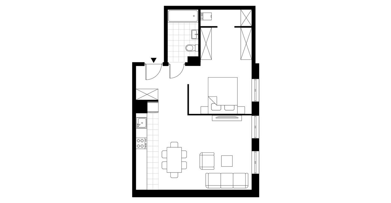 2-pokojowe mieszkanie 54m2 Bezpośrednio - Pełny obrazek: 3/8
