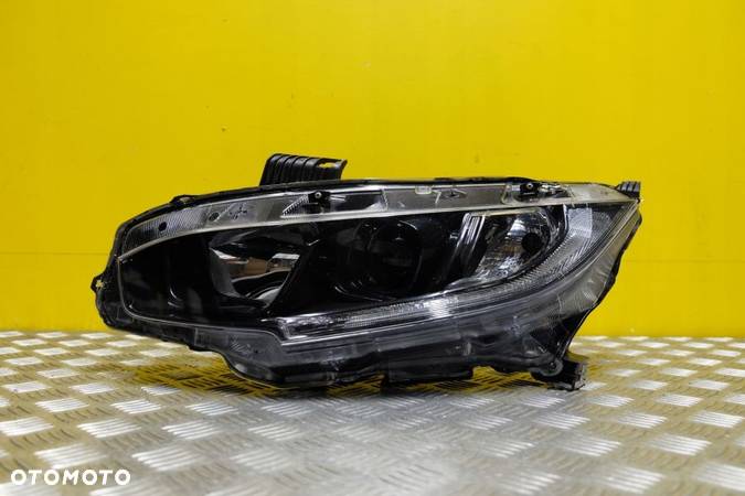 HONDA CIVIC X 2016- REFLEKTOR LAMPA LEWA ZWYKŁA SOCZEWKOWA CZARNA USA - 1