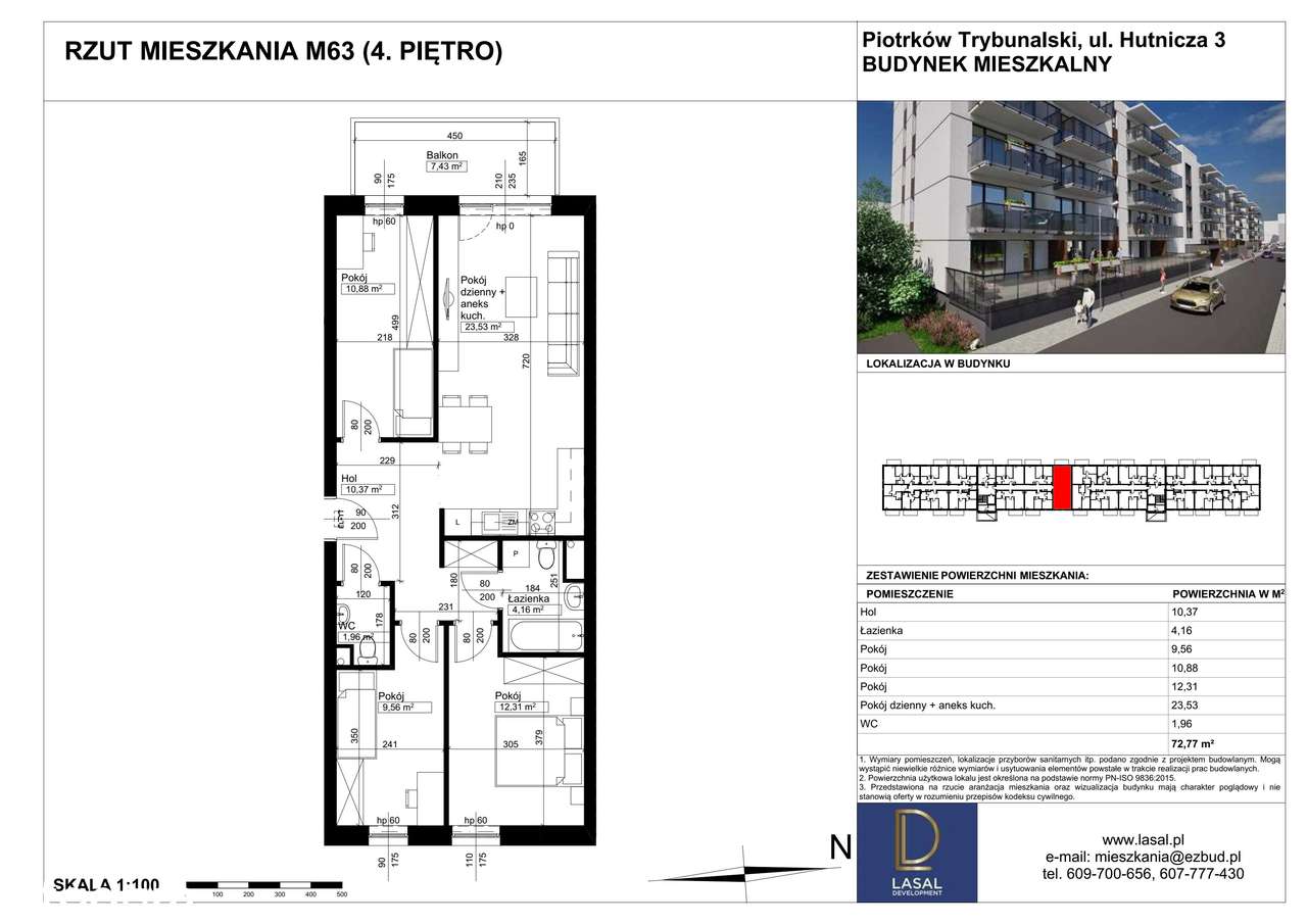 Hutnicza 3 | mieszkanie 4-pok. | 63 - Pełny obrazek: 2/7