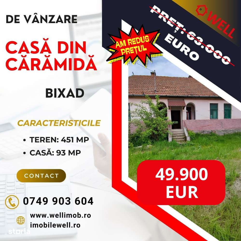De vânzare casă de locuit în centrul satului Bixad! - Imagine principală: 1/19