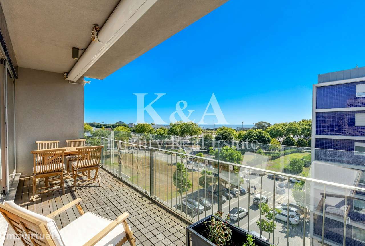 Apartamento T4 em Matosinhos Sul com varanda e vista mar.-6