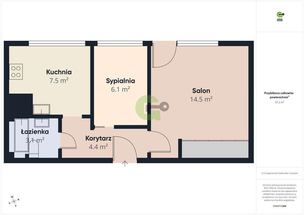 Tysiąclecie | 2 pokoje na parterze | Balkon | 38m²-10