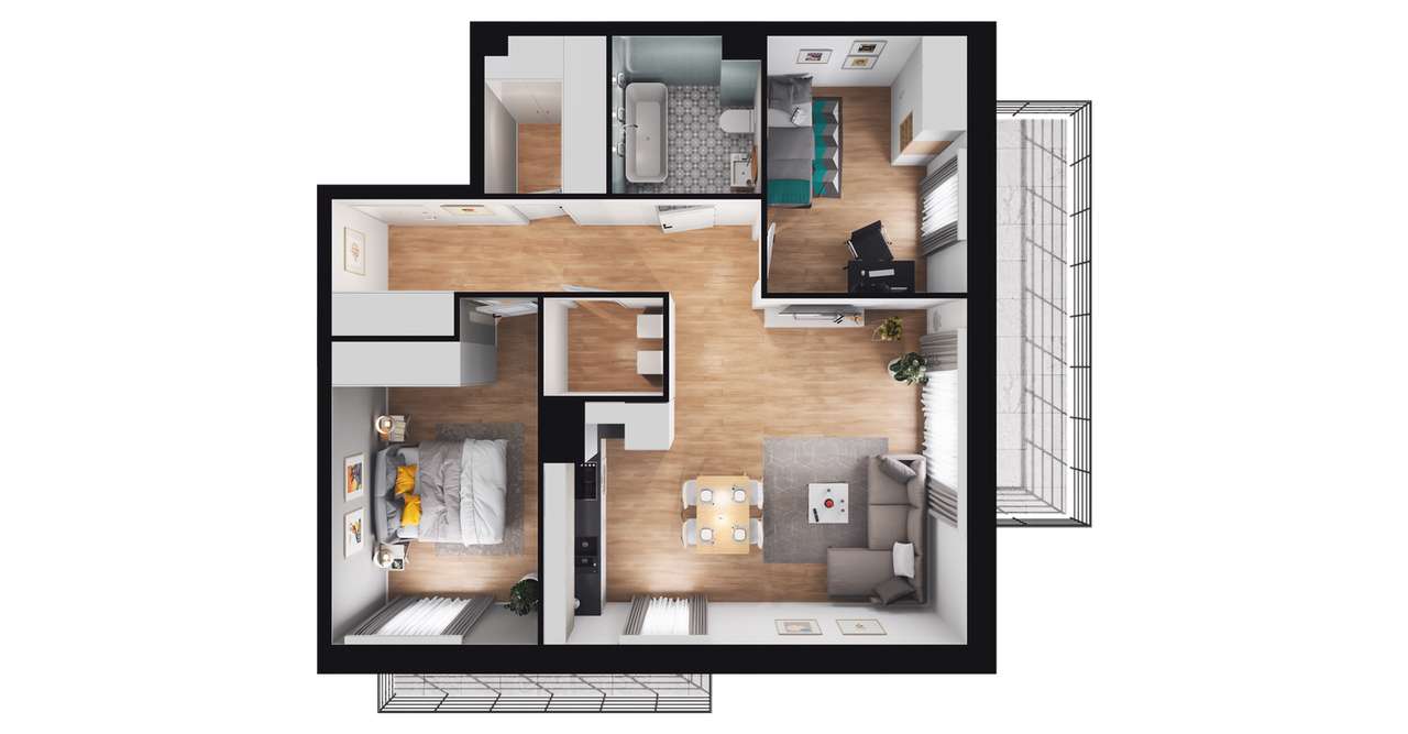Kalaminta | mieszkanie 3-pok. | 15_ 3 - Pełny obrazek: 3/7
