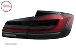 Stopuri LED BMW Seria 5 F10 (2011-2017) Rosu Negru cu Semnal Dinamic LCI G30 Desig- livrare gratuita - 3