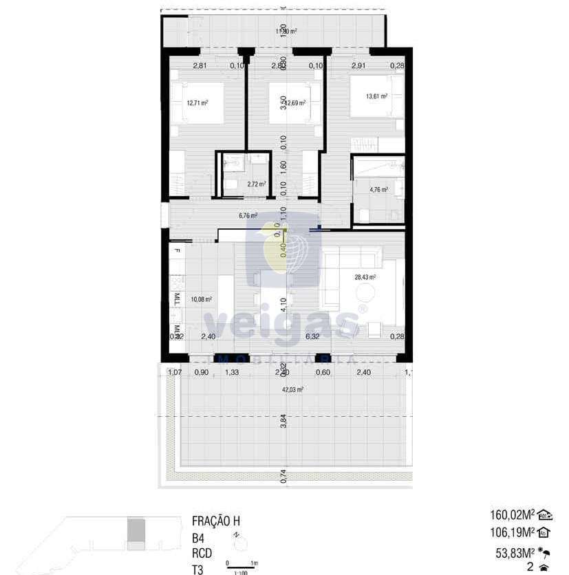 Apartamento T3 Novo  na Figueira Da Foz, perto da praia, com garagem,-25