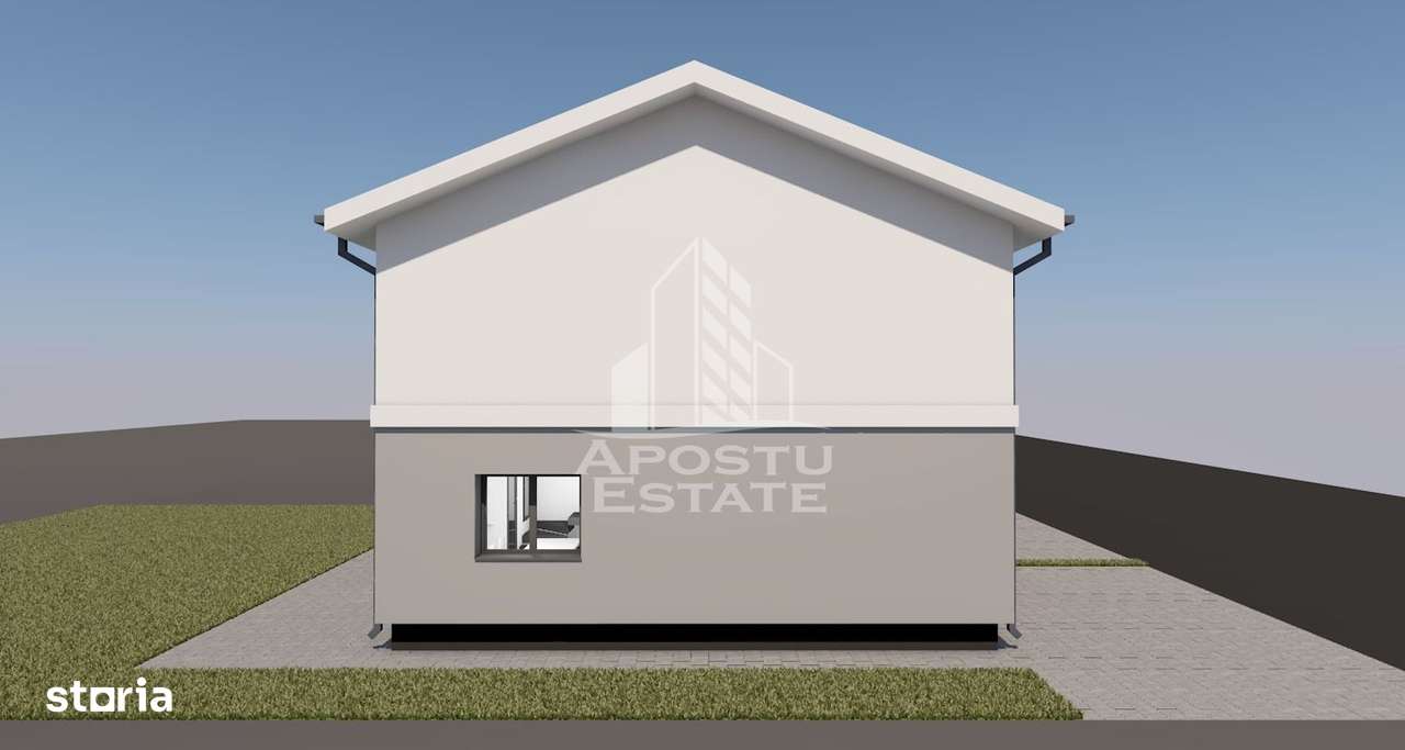 Jumatate de duplex,4 camere si 2 bai,Giarmata la stadiul de proiect - Imagine principală: 5/7