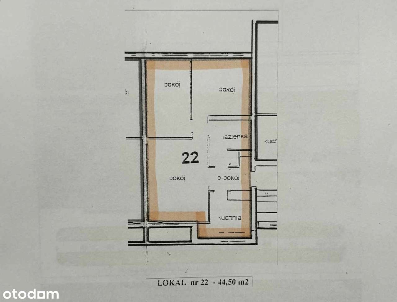 Mieszkanie 3 -pok + osobna kuchnia - do remontu, ul. Piastowska-12