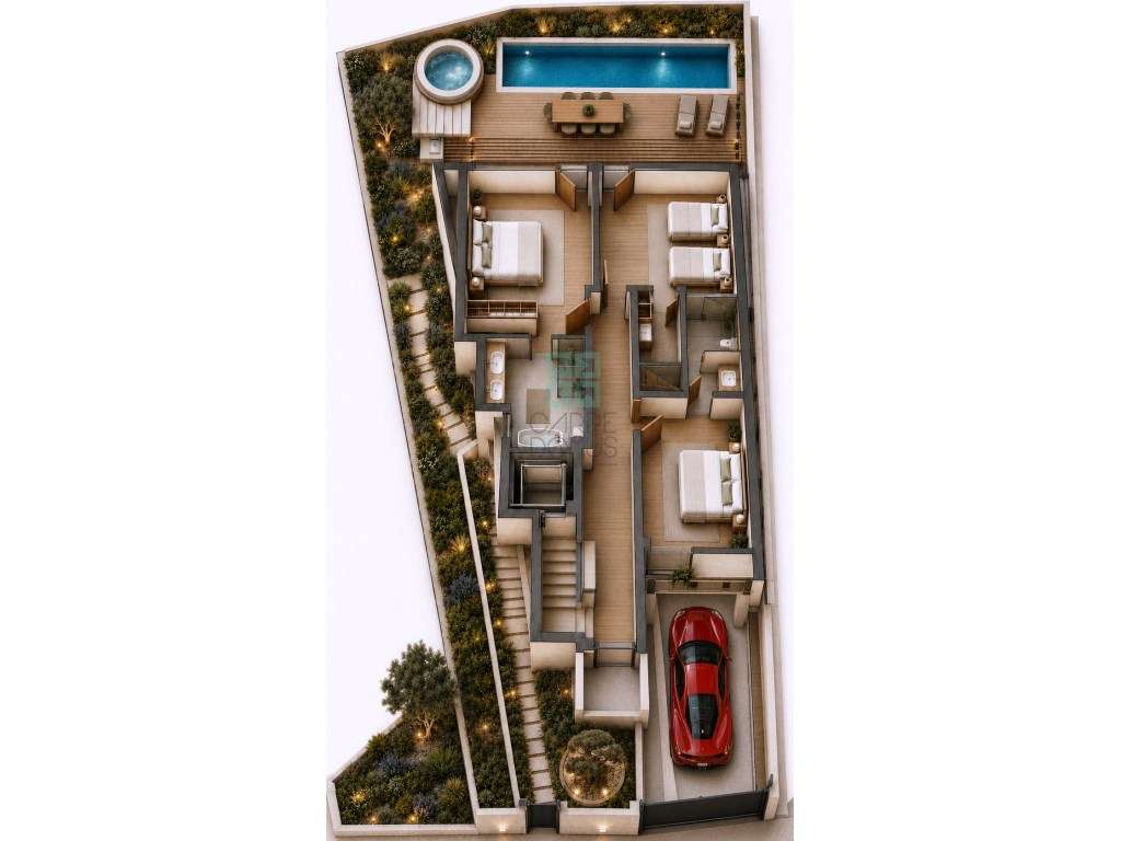 Lote com projeto aprovado, piscina e vistas de mar, centro de Tavir...-13