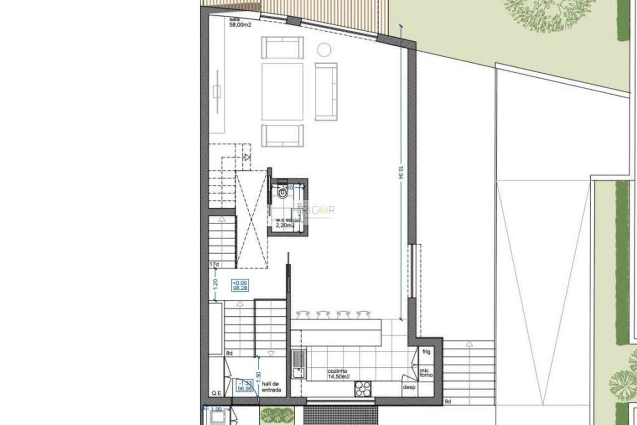 Moradia T3 de 3 frentes e jardim em construção em Águas Santas-15