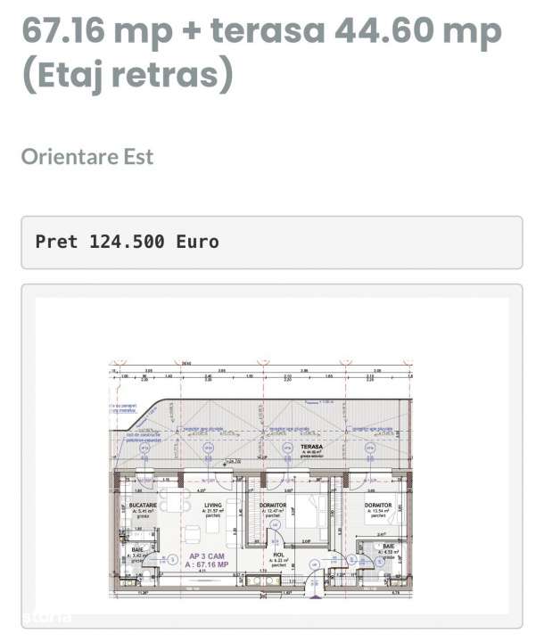 Apartament tip Penthouse + Terasa 44 MP, Eroilor Floresti — fotografia 1
