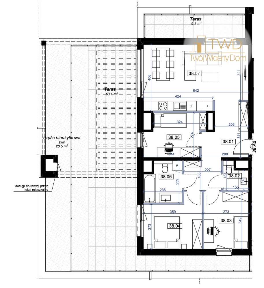 4 pokoje | wyjątkowy taras | 0% prowizji-6