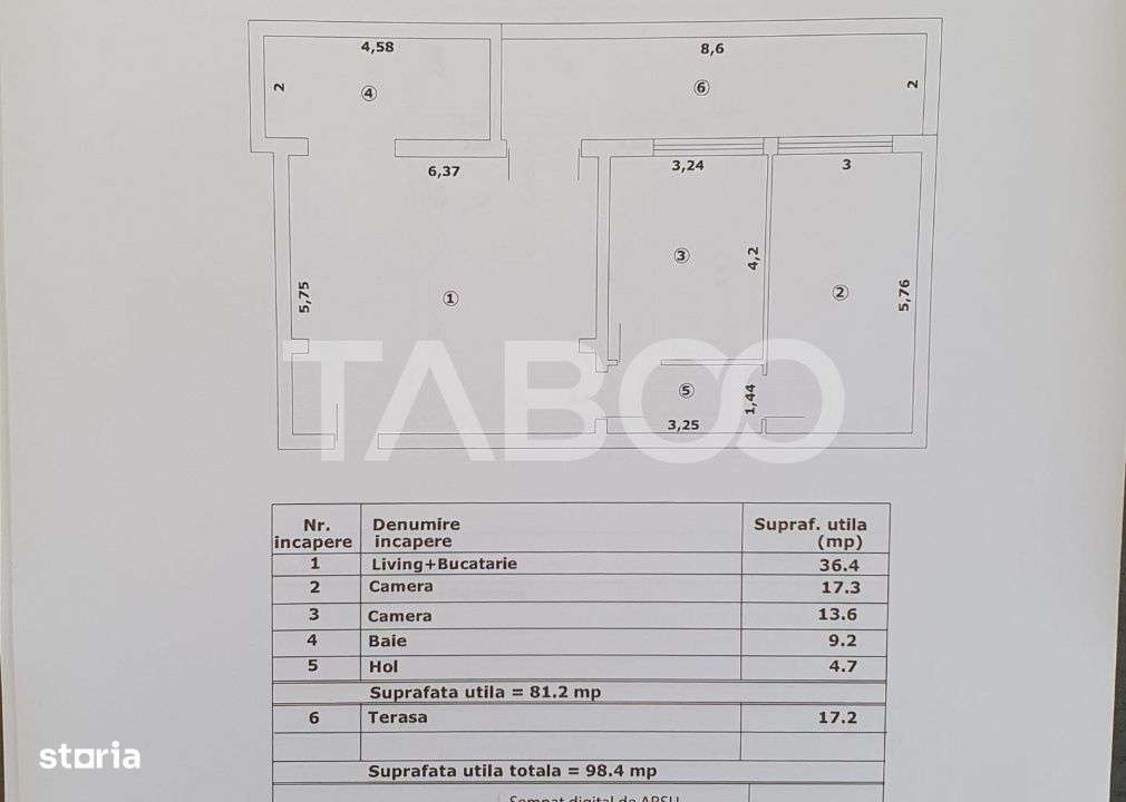 Apartament 3 camere decomandat 81 mp utili + terasa 17 mp nou 2025 — fotografia 3