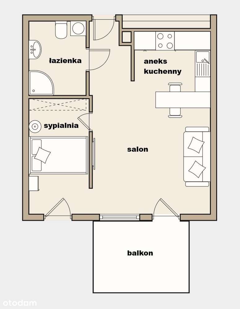 Nowe wyposażone Kraków Podgórze 5km od centrum - Pełny obrazek: 5/15