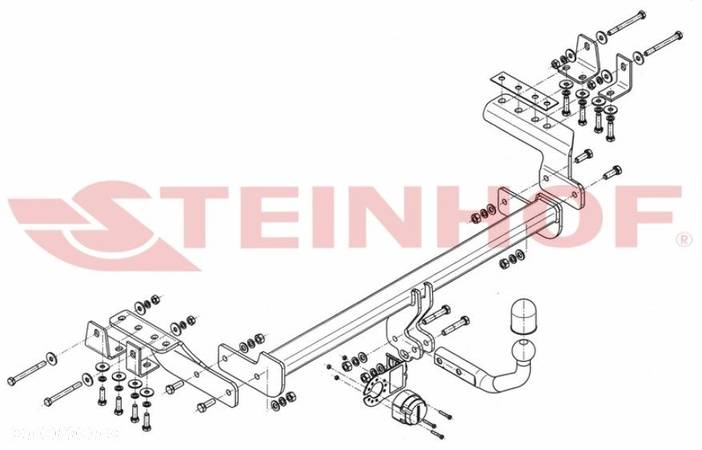 HAK HOLOWNICZY STEINHOF DO SAMOCHODU MITSUBISHI LANCER 8 VIII SEDAN SPORTBACK 4+5 DRZWI - 6