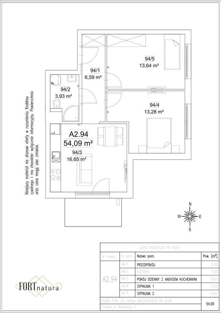 Wybickiego 5 FORTnatura gotowe do odbioru | 3-pok. | A2.94 - Pełny obrazek: 2/14