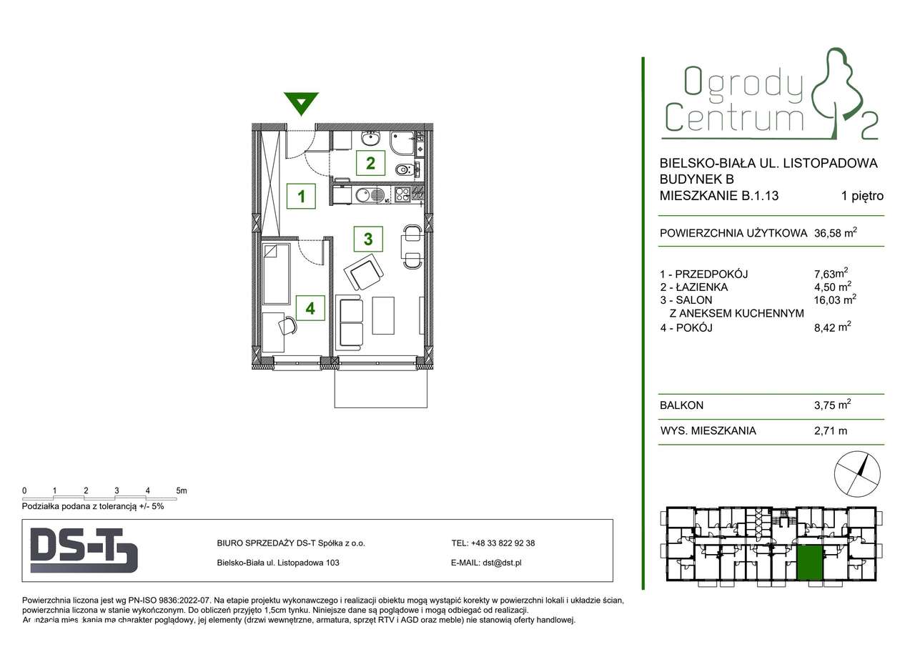 Ogrody centrum 2 | mieszkanie 2-pok. | B1.16 - Pełny obrazek: 2/9