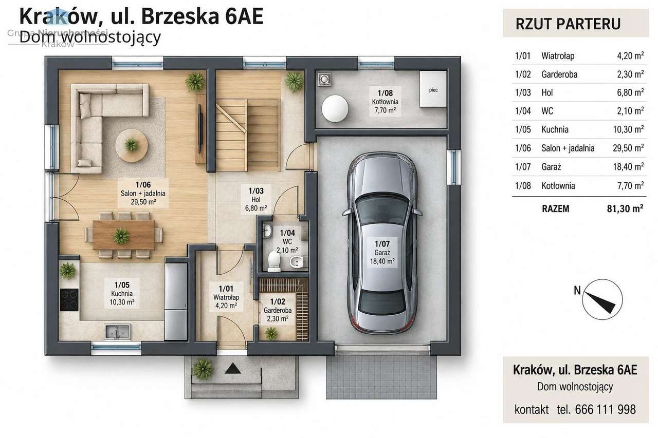 Dom wolnostojący 108 m² | Działka 8,76 a | Kraków-2