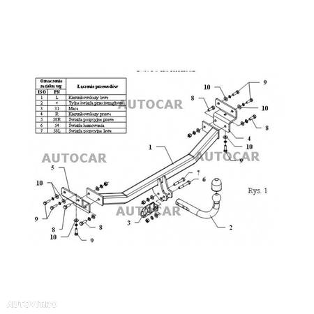 Carlig de remorcare pentru HYUNDAI I 30 - 3,5 usi - sistem semidemontabil -cu suruburi  din 2007 pana 2009 - 6