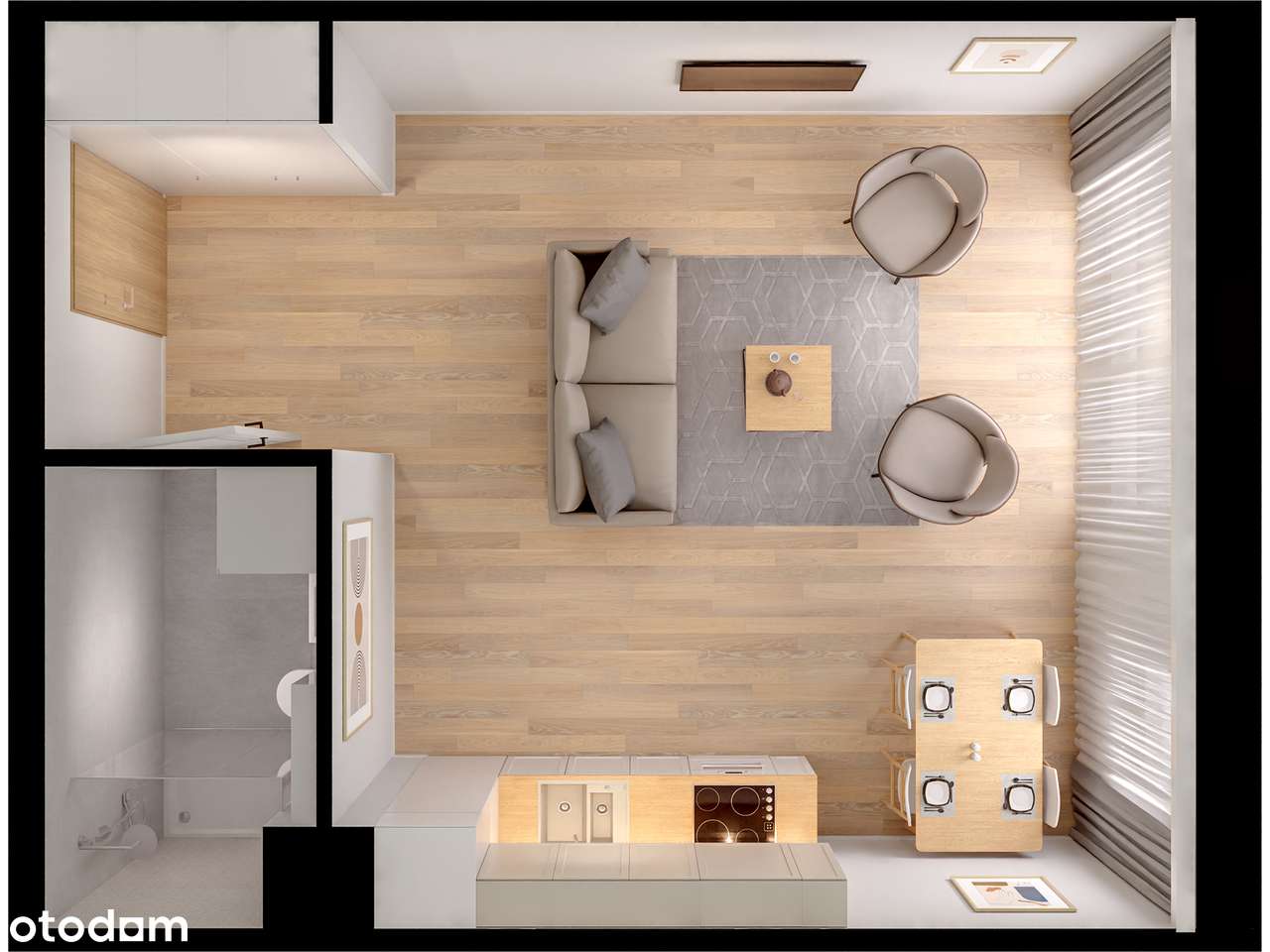 1-pokojowe mieszkanie 35,74 m2 - Pełny obrazek: 3/8