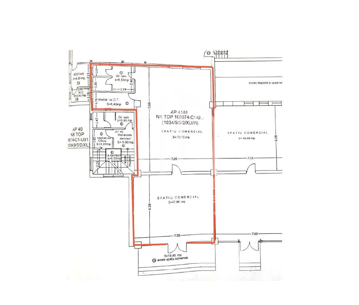 Spatiu comercial de inchiriat, 132mp, 5 locuri de parcare, Turnisor - Imagine principală: 3/7