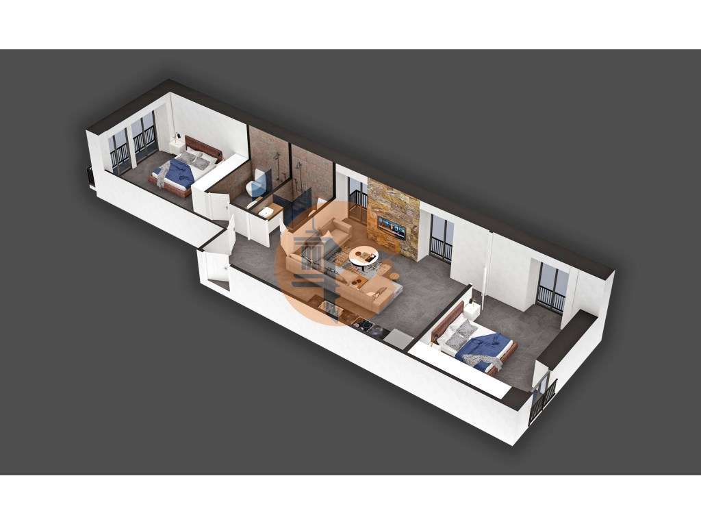 Encantador e sofisticado apartamento T2 em Vila Real de Santo Antón... - Grande imagem: 2/30