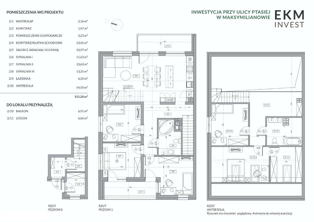 Apartament 150 m² z Wysokimi Sufitami i Antresolą - Pełny obrazek: 5/9