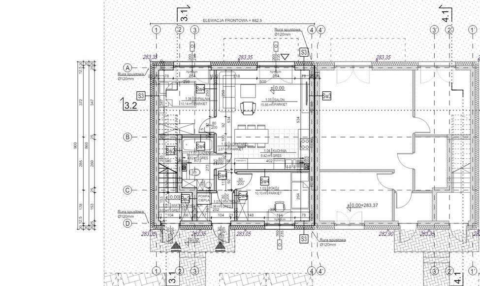 Mieszkanie 3-pok 54,99m2 + ogród + parking