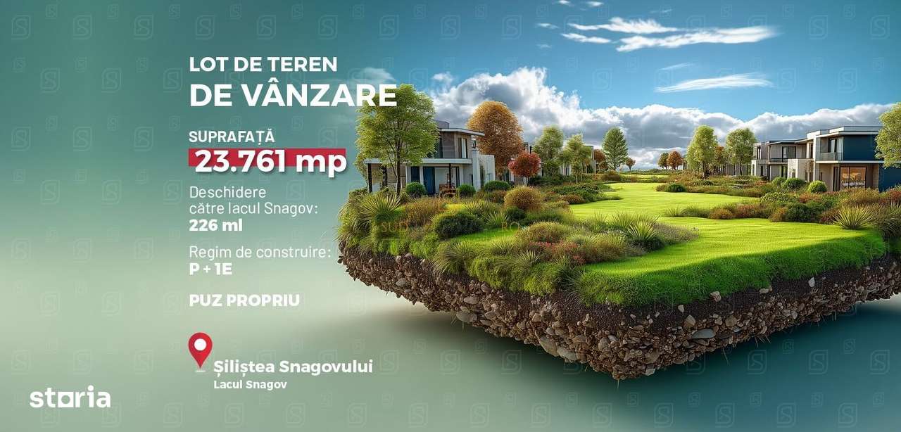 Silistea Snagovului, Teren 23.761 mp cu deschidere de 226 ml catre lac - Imagine principală: 5/20