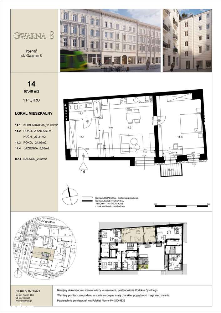 2-pokojowe mieszkanie 67m2 + balkon - Pełny obrazek: 2/9