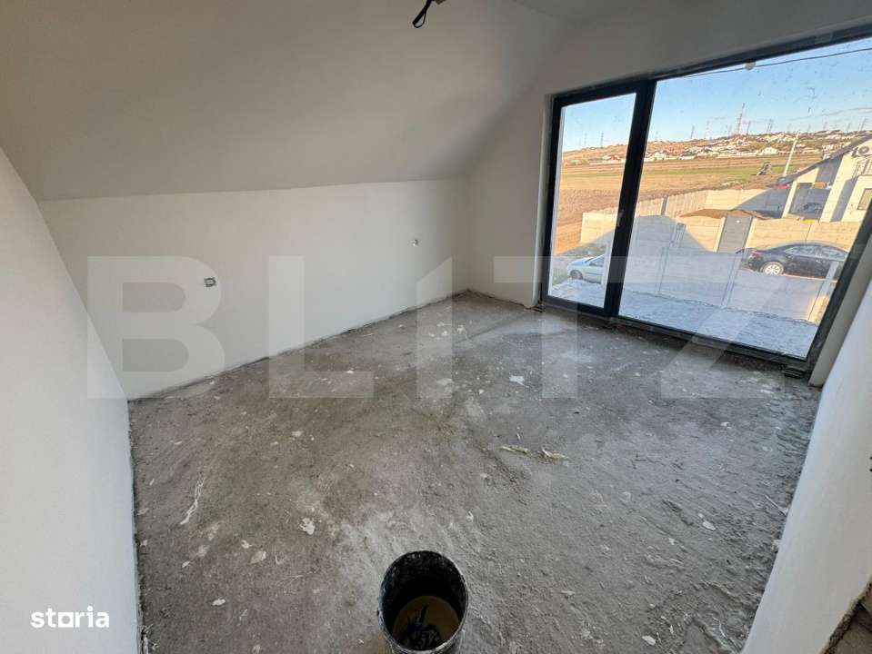 Casa P+M, exterior finisat, interior la gri, 500 mp teren, Simnicul de - Imagine principală: 4/6