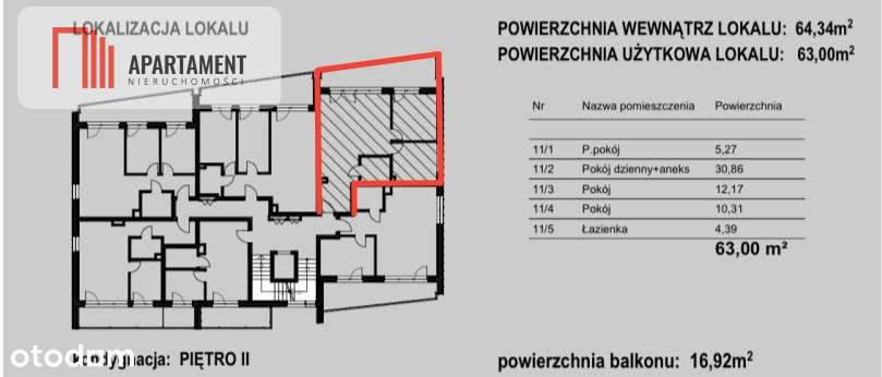 Ekskluzywne mieszkanie w Niemczu z dużym balkonem - Pełny obrazek: 4/5