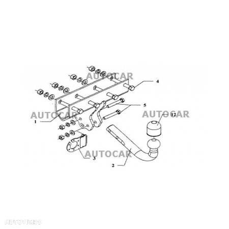 Carlig de remorcare pentru JEEP GRAND CHEROKEE - WH - sistem semidemontabil -cu suruburi -  din 2005 - 6