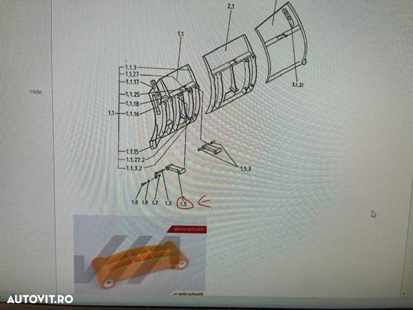 Brațul oscilant, tendon Pentru lama de zapada Schmidt - 4