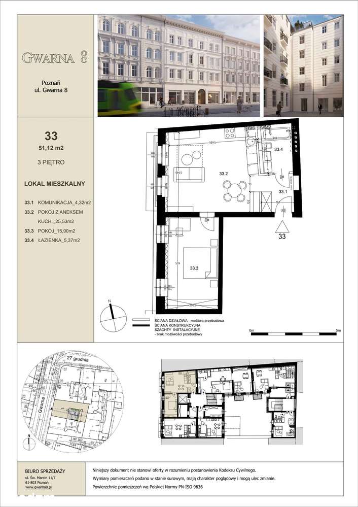2-pokojowe mieszkanie 51m2 Bez Pośredników - Pełny obrazek: 2/9