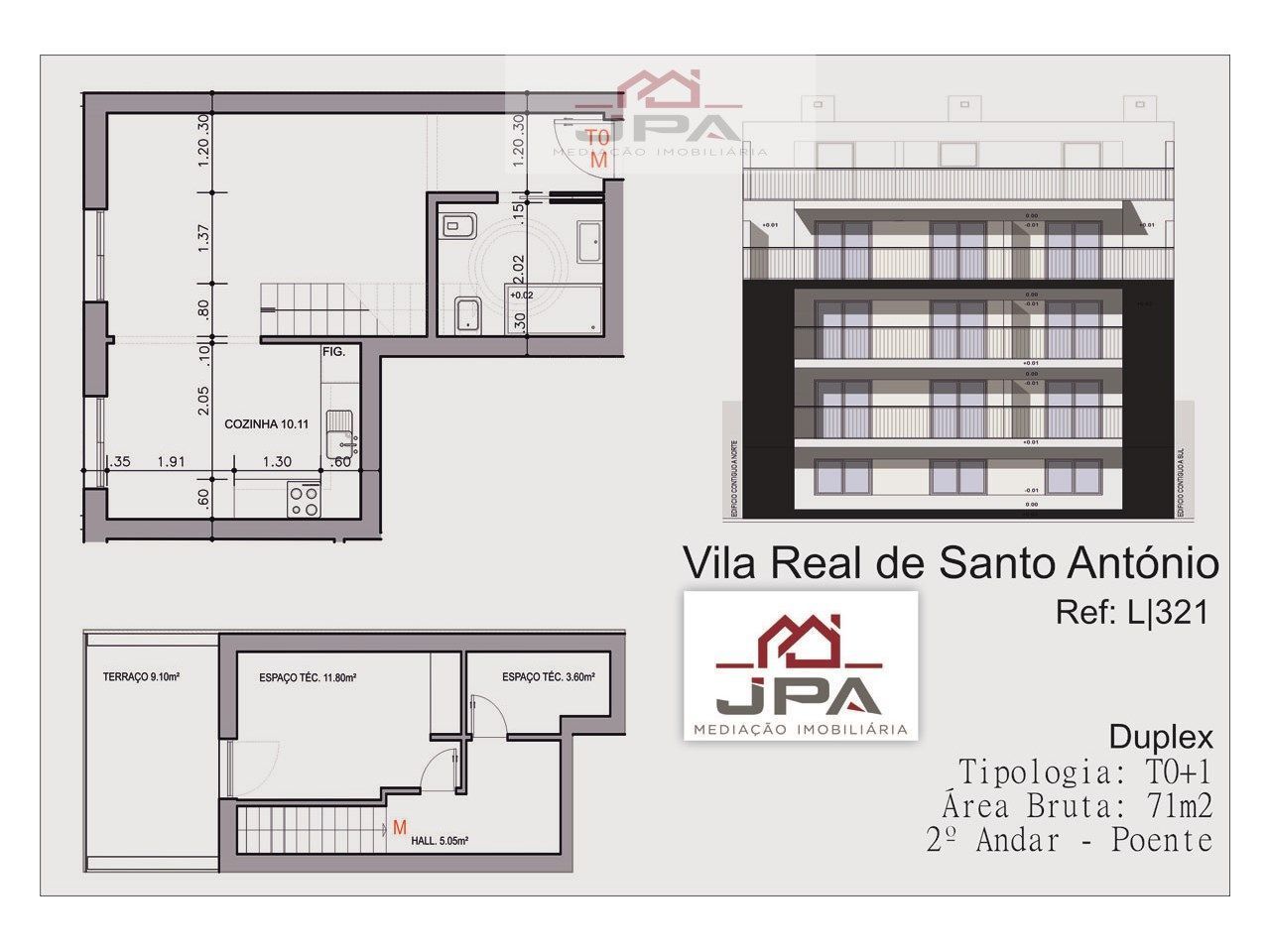 Vila Real de Santo António, apartamento T1 Duplex