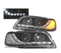 FARÓIS COM LUZ DIURNA LED PARA VOLVO S40 V40 96-00 FUNDO PRETO - 2