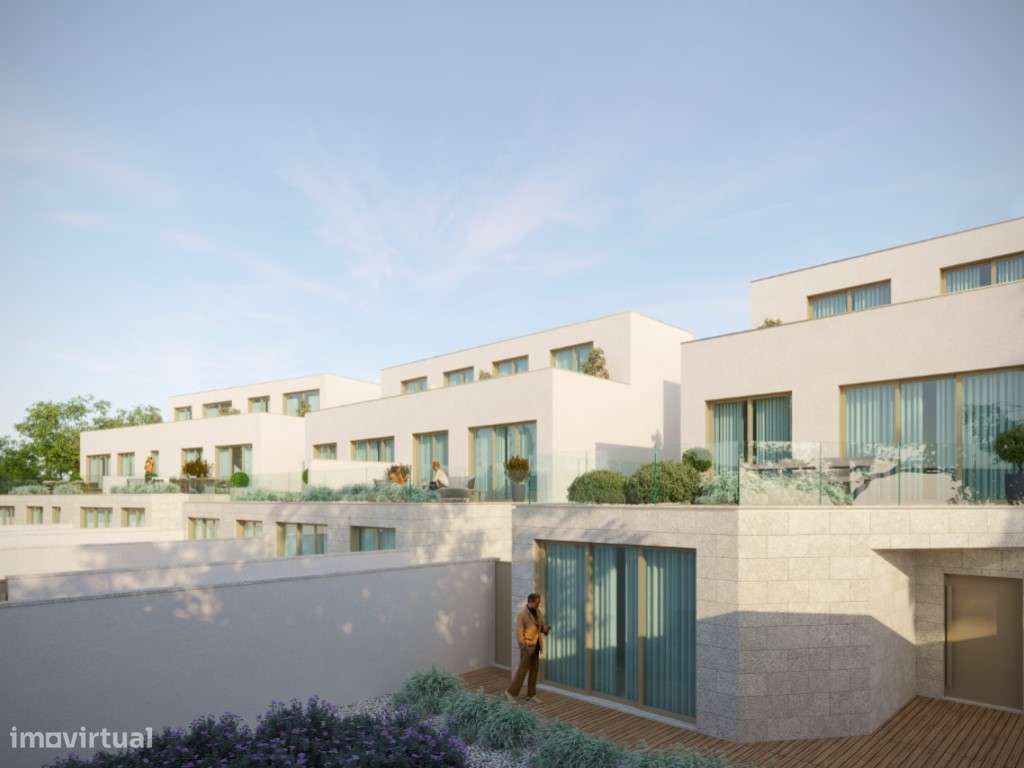 Moradia V3 Geminada com terraço e jardim, a 900 metros do mar-8