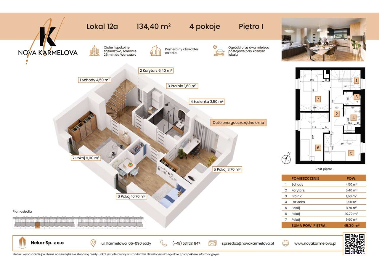 4-pokojowy dom 90m2 + ogródek Bez Pośredników - Pełny obrazek: 3/9