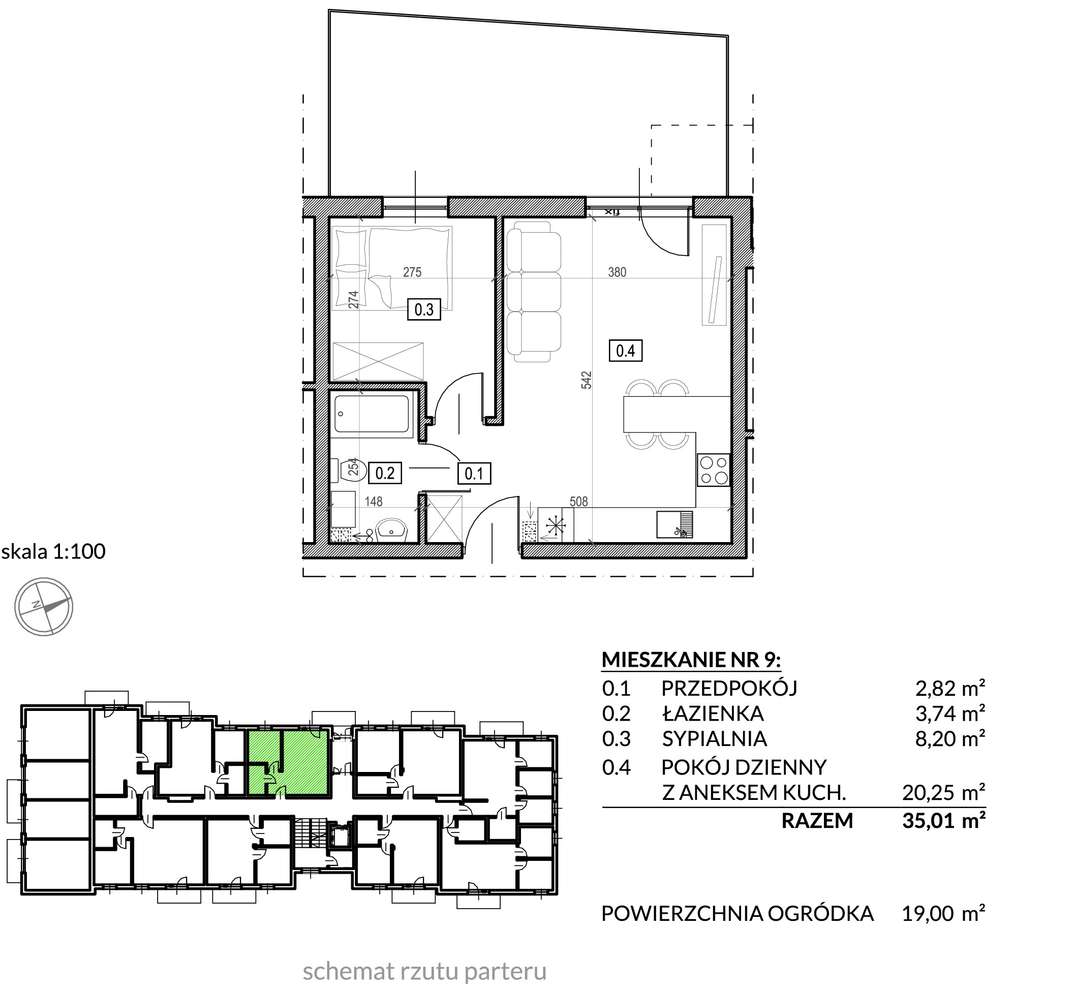 2-pokojowy apartament z OGRÓDKIEM - Pełny obrazek: 5/11