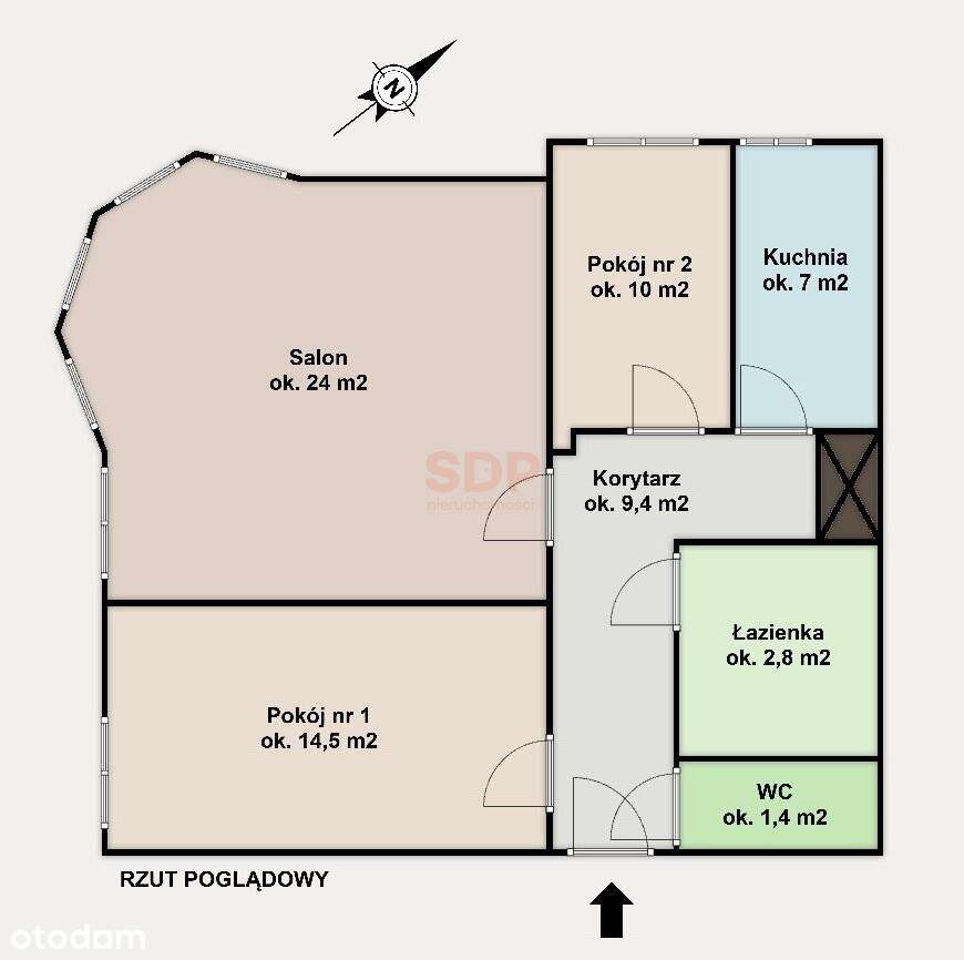 3 pok.|rozkład|kameralna kamienica|willowa okol.|Krzyki - Pełny obrazek: 4/14