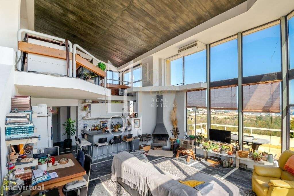 Penthouse T2, terraço com Vista 180º Mar, Rio e Serra  a 100 metros d - Grande imagem: 5/25