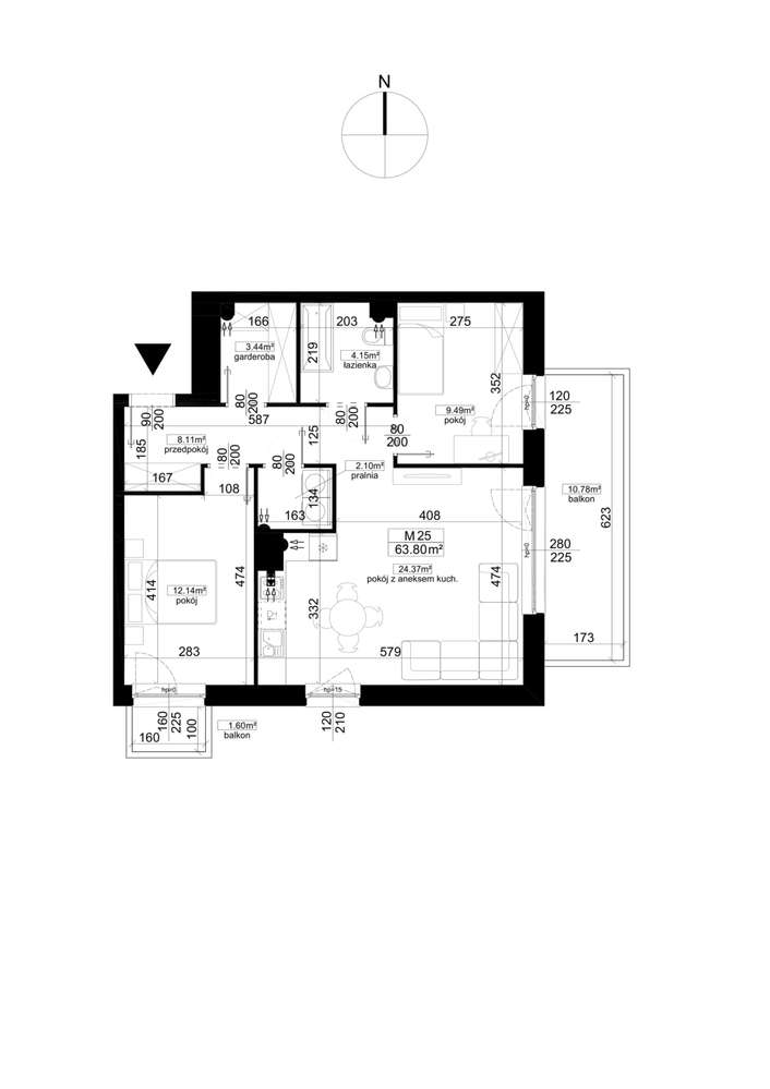 Kalaminta | mieszkanie 3-pok. | 25_ 3 - Pełny obrazek: 2/7
