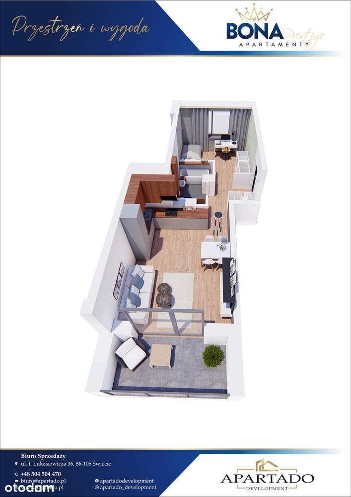 Mieszkanie nr. 29 | 41,99 m² | 4 piętro | BONA II |  JESIENNE RABATY!-9