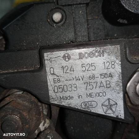 Alternator Chrysler Sebring Dodge Avenger Jeep Compass 2.0 CRD | 0124525128 | 05033757AB - 5