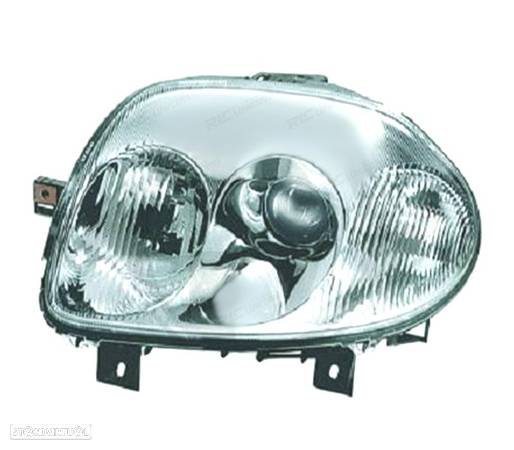 FAROL OPTICA ESQUERDA PARA RENAULT CLIO 98-01 VIDRO CLARO - 1