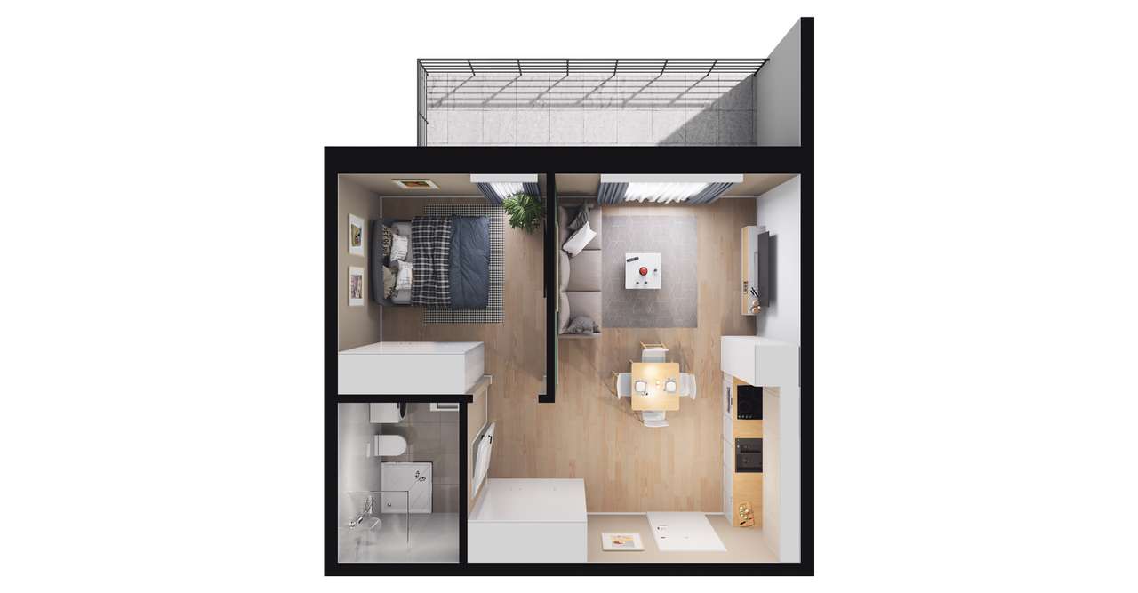 Posesja Plażowa | apartament 2-pok. | C202 - Pełny obrazek: 3/9