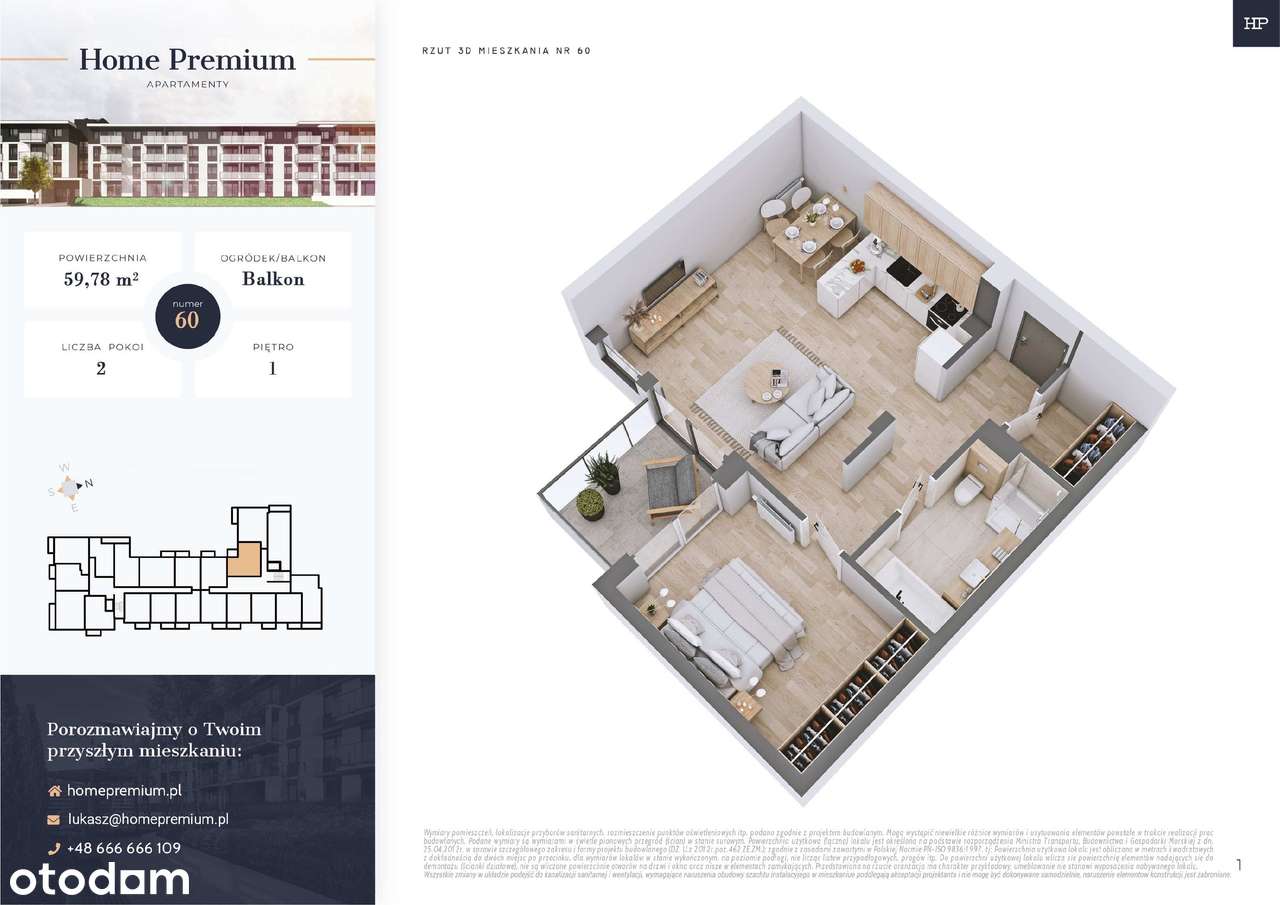 Home Premium | apartament 2-pok. | 2_60 - Pełny obrazek: 2/7