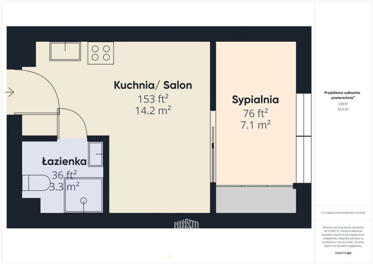Stylowe mieszkanie 26,64 m² obok Magnolia Park - Pełny obrazek: 2/16