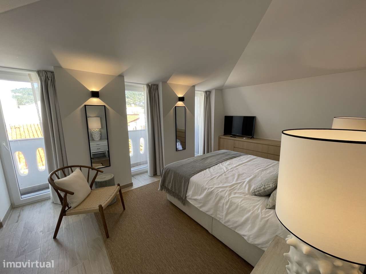 Apartamento T2 novo terraço vista mar perto da praia Sesimbra-18